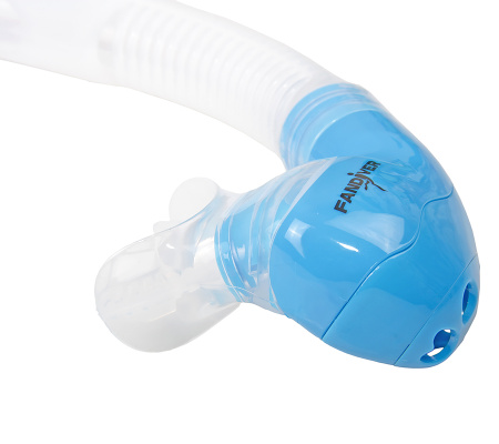 Трубка FanDiver Hyper Dry (прозрачный силикон; голубой)